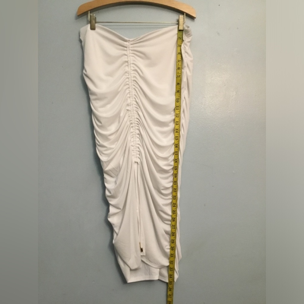 INC International Concepts White Strapless Ruched Dress - Picture 2 of 15
